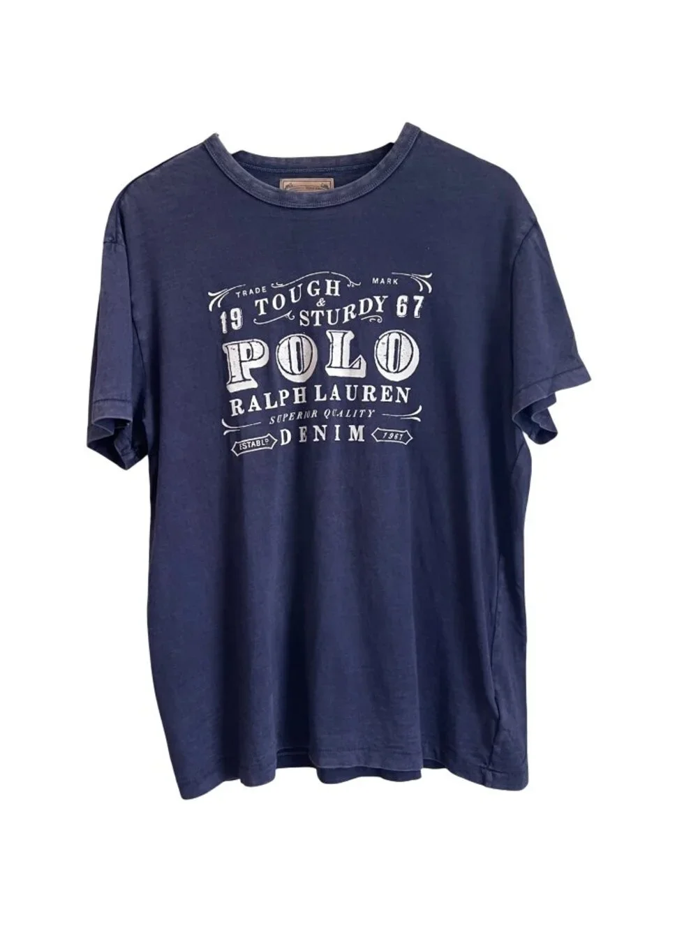 Polo Ralph Lauren Mens Graphic Tee Vintage Style Shirt Size M Y2K Preppy Classic